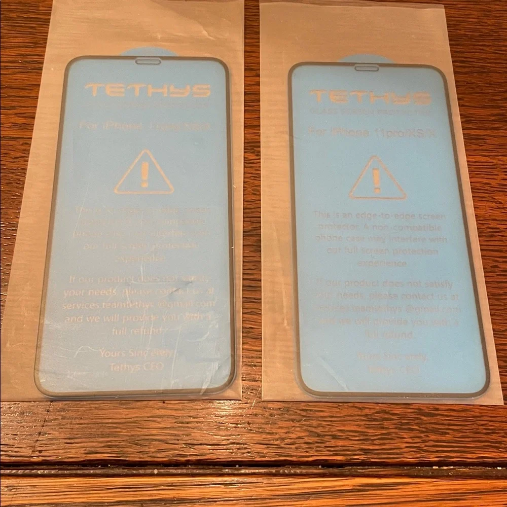 TETHYS glass screen shields for iPhone 11 Pro/XS/X *2-pack*